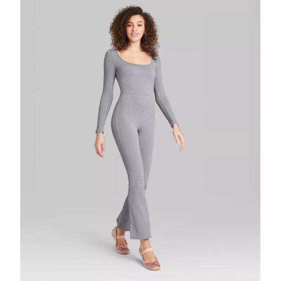 Wild Fable Women's Seamless Fabric Jumpsuit Slate Gray Size XS - Picture 2 of 7